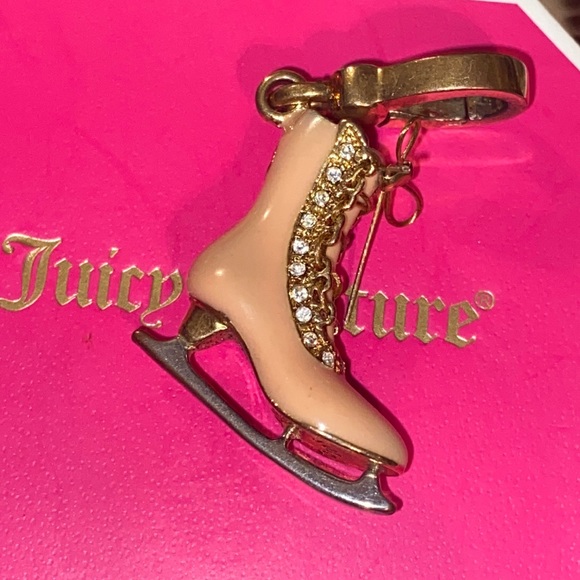 JUICY COUTURE PINK ICE SKATE CHARM RARE HTF - Picture 1 of 7